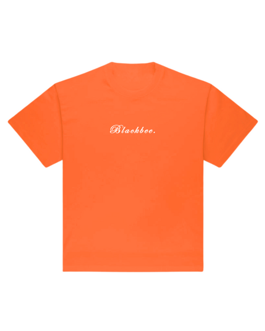 Orange Solid Oversized T-shirt